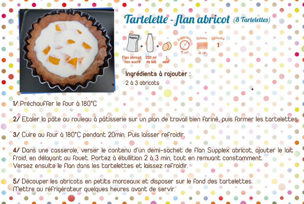 Tartelette flan abricot